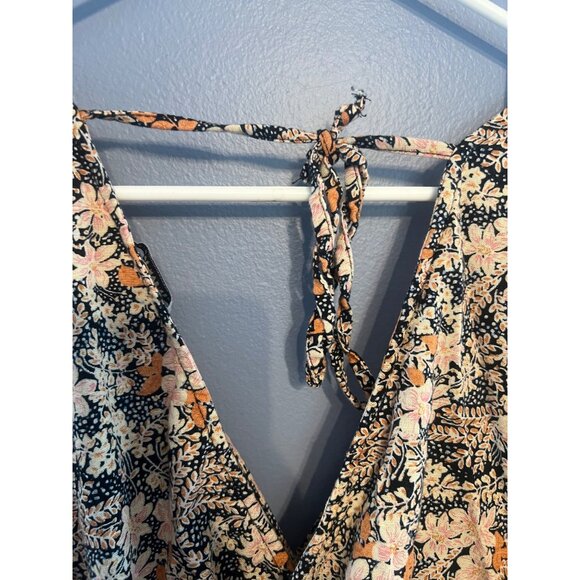 American Eagle Mini Tie Floral V-Neck Floral Dress Size X-Small, Boho Summer - Picture 9 of 9